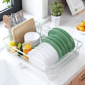 Kitsure Dish Drying Rack for Kitchen Counter, 12''W x 15.5''L, White