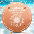 OICEME Bird Bath Purification Disk Pure Copper Outside Winter Solar Power Birdbath Hummingbird Bee Water Fountain Solar Power Window Feeder Stand Nectar Food Pole House Hanging Birdhouse Accessories