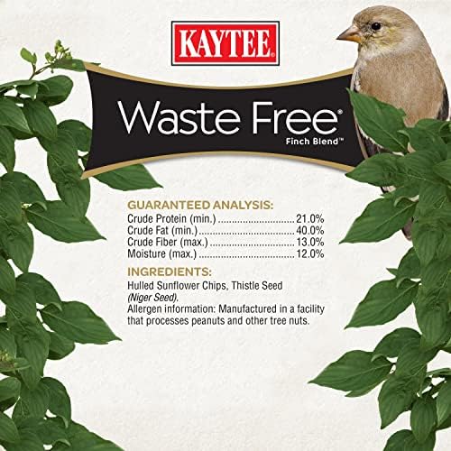 Kaytee No Mess Finch Seed and Nyjer Blend, Attracts Goldfinches, Chickadees, Junos, Finches and Other Wild Birds, 8 Pounds (Pack of 2)