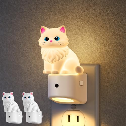 DORESshop Night Light for Kids,Ragdoll Cat Night Lights Plug into Wall