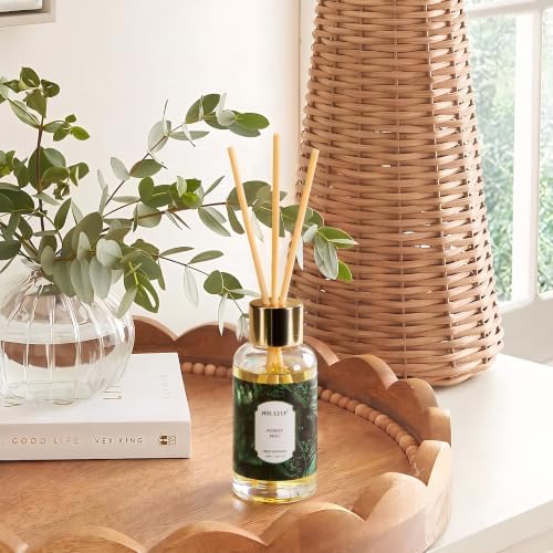 Airkeep Reed Diffuser Set, 3 Pack Lavender Garden Wild Mint&Eucalyptus Forest Mist Fragrance Oils for Home, Long Lasting Aroma with Reed Sticks for Bedroom, Bathroom, Living Room & Office