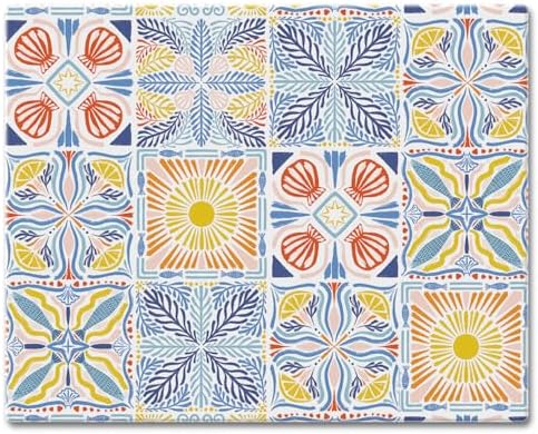 CounterArt Suncoast Tile Pattern 3mm Tempered Glass Cutting Board