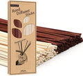 VFULIE 100PCS Reed Diffuser Sticks, Refill Replacement for Aroma Fragranc (100, Brown and White)