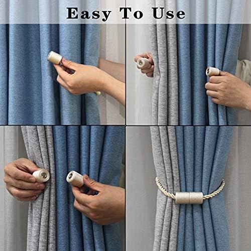 Magnetic Curtain Tiebacks Holdbacks Decorative Tie Backs for Windows Porlau