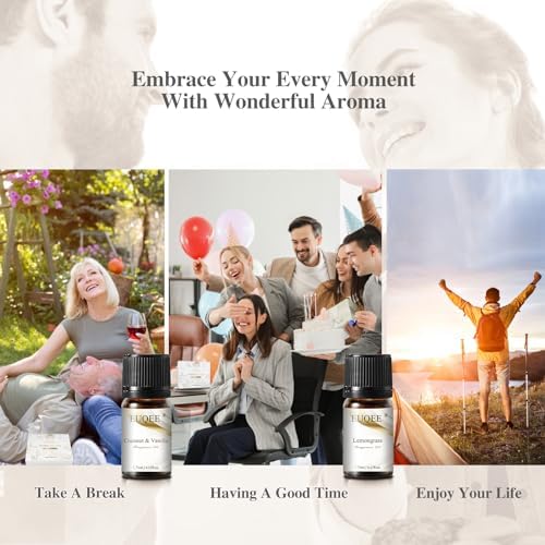 EUQEE 12 Pcs Fragrance Oils Gift Set for Aromatherapy