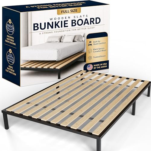Treaton, 0.68-Inch Vertical Wooden Bunkie Board/Bed Slats, Full, Beige