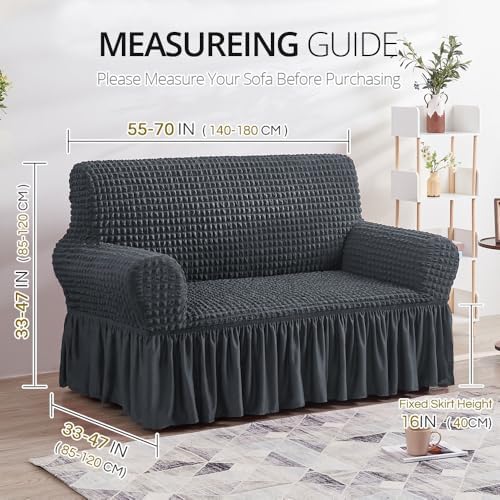 NICEEC Loveseat Covers Washable Love Seat Couch Covers Slipcover with Skirt