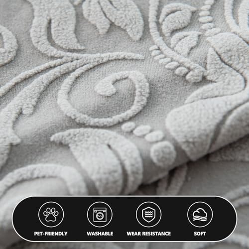 Stretch Modern Banquet Armchair Slipcover 1-Piece Accent Chair Covers with Arms Soft Chair Slipcovers for Living Room Armchair Furniture Protector Office Reception Reading Sofa (Light Gray)