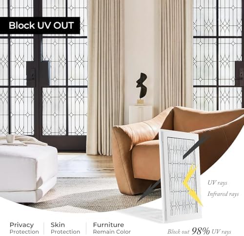 ADD.HERES Window Privacy Film, Glass Decorative Static Cling, 29.5" x 78.7"