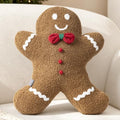 AELS Gingerbread Man Pillow with Bow, 17.7" Christmas Throw Pillow