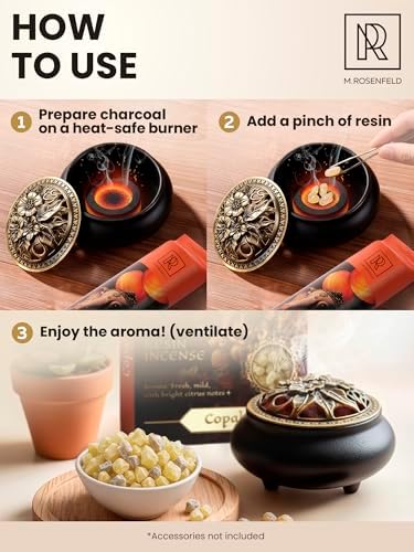 Copal Premium Resin Incense - 100% Natural Aromatic Tree Gum Sap, Stimulates Creativity & Cleanses Spirit - 40g