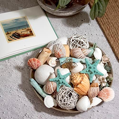 ANDALUCA Ocean Plumes Scented Seashell Potpourri Large 20 oz Bag with Fragrance Vial Coastal Decor