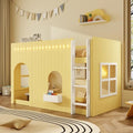 Merax Twin Loft Bed with Ladder and House-Style Frame, Primrose Yellow