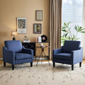 VINGLI Accent Chairs Set of 2, Linen Upholstered Armchair, Living Room