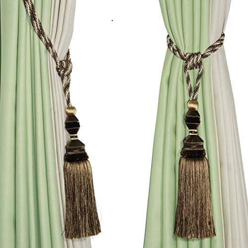 2 Pack Tassel Curtain Tiebacks Drapery Curtain Holdbacks