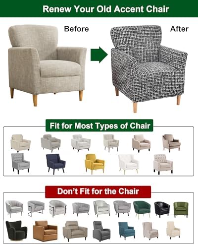 CRFATOP Accent Chair Cover, Stretch Armchair Slipcover for Living Room,20