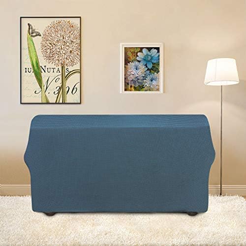 Easy-Going Stretch Loveseat Couch Covers Washable Bluestone