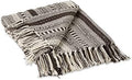 DII Braided Striped Decorative Throw Blanket, 50x60, Dark Brown