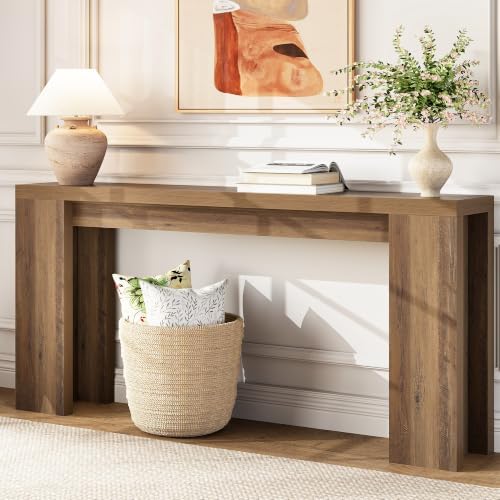 karlott 70.9" Long Console Table, Farmhouse Entryway Table, Fulton Pine