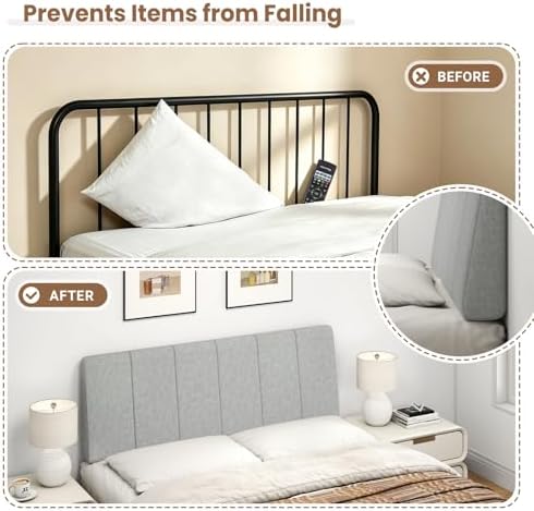 Full Size Headboard Only-No Assembly Required, Light Gray