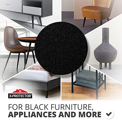 Felt Furniture Pads X-Protector - 48 PCS 1" - Premium Felt Pads (Black)