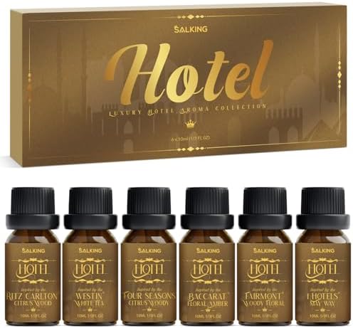 SALKING Hotel Diffuser Oil, Luxury Hotel Fragrance Oil Gift Set, 6 x 10 ML
