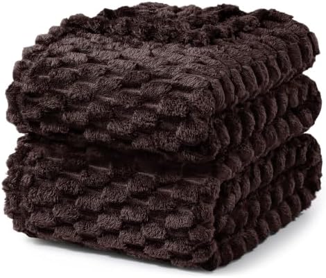 Exclusivo Mezcla 3D Fleece King Size Blanket for Bed, Coffee