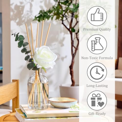 COCORRÍNA Reed Diffuser Eucalyptus Moss 6.76 fl oz Home Bathroom Fragrance