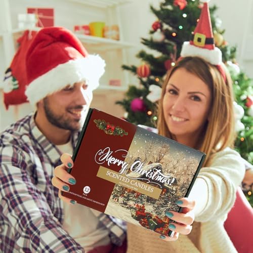 Christmas Candles Gift Set, 12 Pack Scented Candles for Women