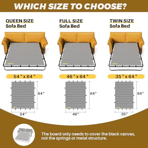 Sleeper Sofa Support Board, Twin Size (35”x64”)
