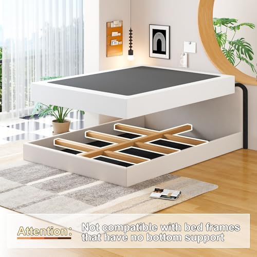 EMODA 8 Inch Full Size Box Spring Heavy Duty Bed Base with Fabric Cover