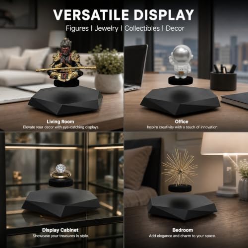 Levitating Display Decor, Rotating Figure Display Stand, 0.8lb