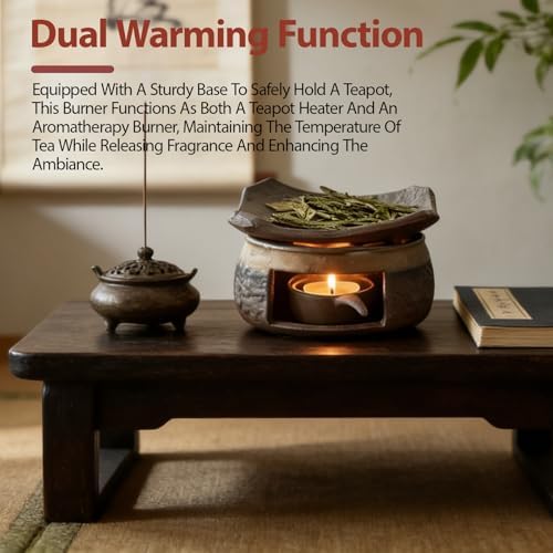 Ceramic Incense Burner Kit, Zen Incense Holder with Candle Clip,Mat & Heat Resistant Brick, Ceramic Aromatherapy,Stove Essential Oil Burner, Suitable for Home and Office Use.