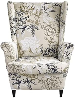 NILUOH Wingback Chair Covers 2-Piece, Armchair Slipcovers for Living Room
