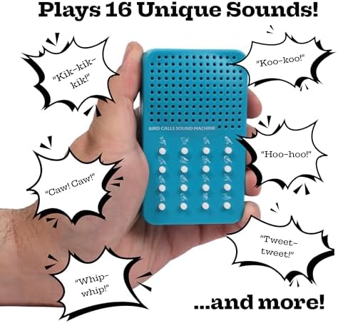 Bird Caller Noisemaker with 16 Bird Calls, Whistles, Electronic Sound Maker - Bird Watching Themed Sound Effects Board For Boyfriends, Husband, Audobon Watchers Song Gift