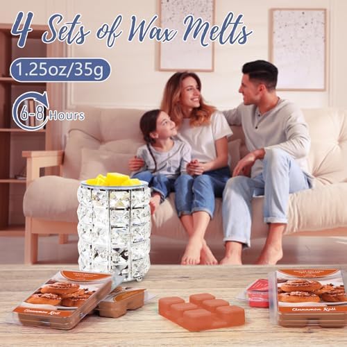 SCENTORINI Wax Melts, Wax Cubes Winter Scents, Cinnamon Roll Scent, 4 Pack