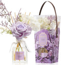 Airkeep Flower Reed Diffuser Set, Lavender Garden Diffuser Gift Set,4.06 fl oz Essential Oil Sticks Diffusers for Bathroom Air Freshener, Aromatherapy Home Fragrance for Shelf Decor, Gift for Women