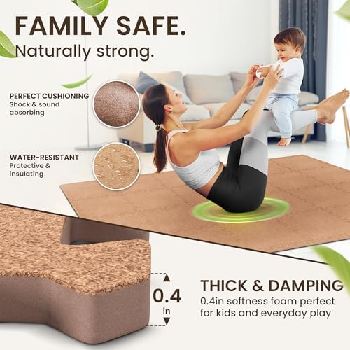 bemaxx Gym Mats Set - EVA Interlocking Foam Floor Tiles Workout Mat Puzzle