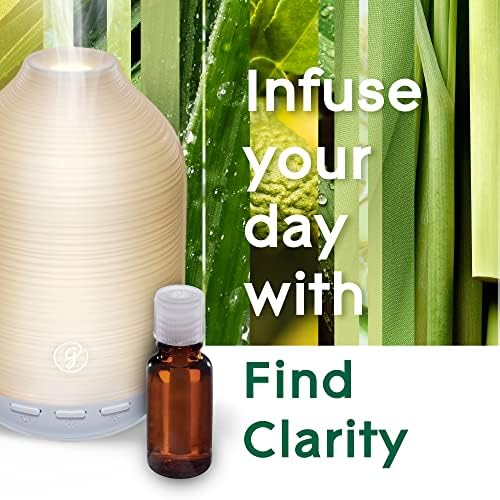 Glade Essential Oil Diffuser Refill, Use with Cool Mist Aromatherapy Diffuser, Air Freshener for Home, Find Clarity Scent with Notes of Bergamot & Lemongrass, 0.56 Fl Oz
