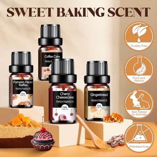 Bakery Essential Oils Set for Diffusers for Home, Fragrance Oil Autumn Set