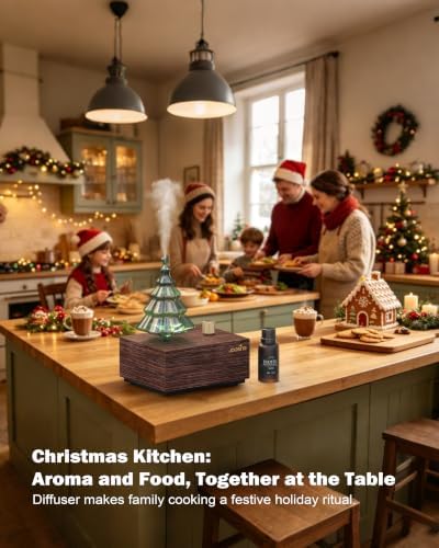 Waterless Oil Diffuser, Christmas Tree Style, 1500 Sq.Ft Cold-Air