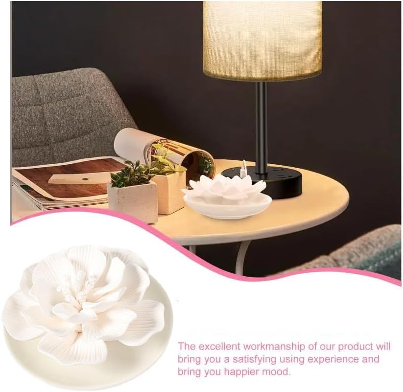 ARFUKA Aromatherapy Diffuser - Ceramic Mini Ddiffuser - Essential Oil Diffuser Stone - Great for Home, Office, Car - White