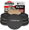 Felt Furniture Sliders Hardwood Floors X-PROTECTOR – 8 PCS 4 3/4 inch