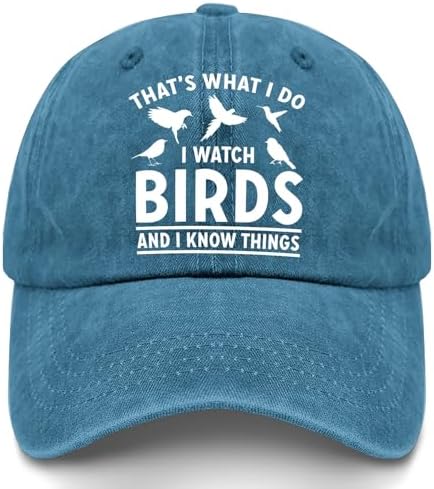 That's What I Do I Watch Birds and I Know Things Hats Youth Golf Hat Pigment Black Womens Beach Hat Gifts for Mom