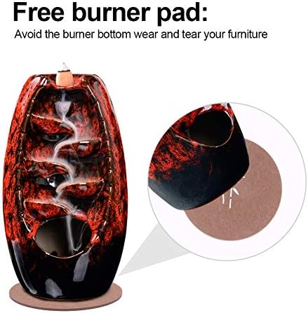 SPACEKEEPER Ceramic Backflow Incense Holder Waterfall Incense Burner, Red