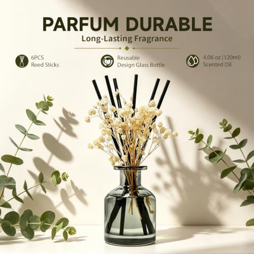 Brakula Reed Diffuser Set, Fresh Linen Scent, 4.06 fl oz Essential Oils