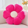 Kcvvcr Hot Pink Flower Pillow, 19.6" Cute Flower Shaped Floor Pillow, Aesthetic Floral Plush Daisy Decorative Throw Pillows for Bed Sofa Couch