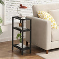 TUTOTAK Narrow Side Table, 3-Tier Small End Table for Couch