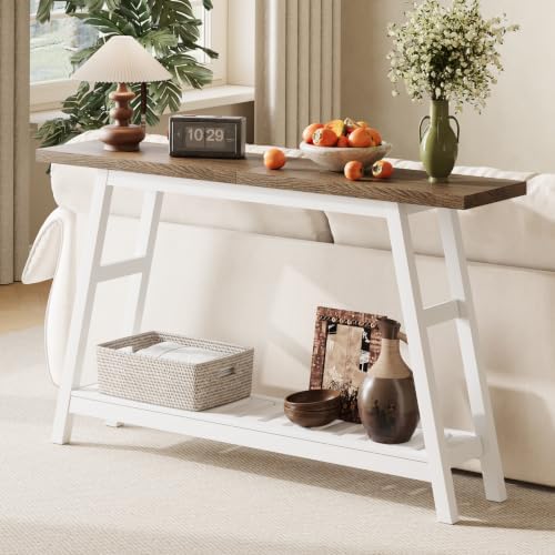 ChooChoo 53.9 Inch Long Console Tables for Entryway, Hallway Table, 2-Tier