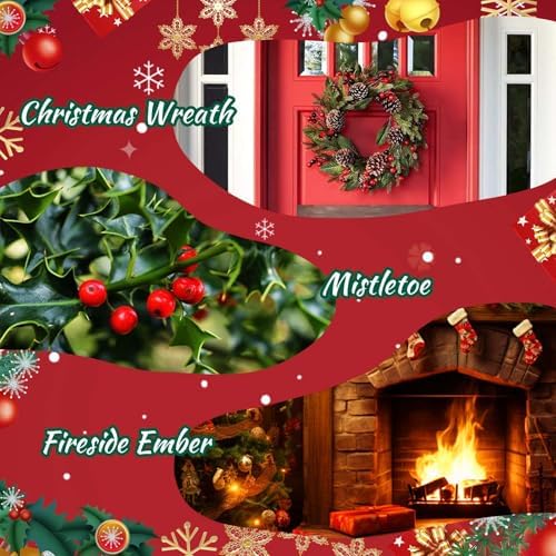 STRN Christmas Wax Melts, Fall Winter Scented Soy Wax Cubes, 6 Scents